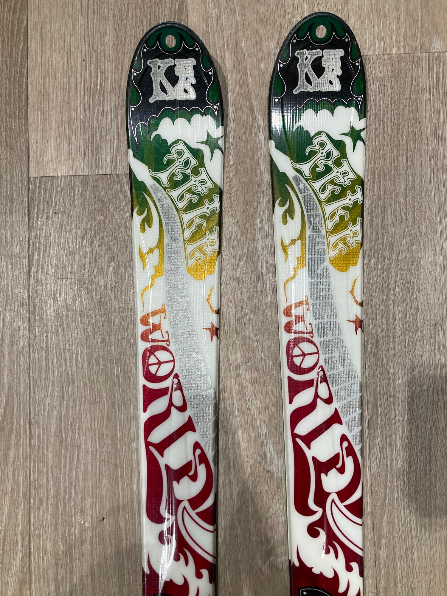 K2 World Piste 172 cm Telemark Skis W/ Targa G3 Bindings