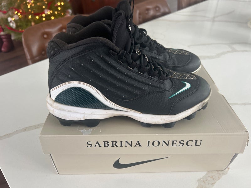 Black Men's Size M 8.5 (W 9.5) Nike Swingman High Top Molded Cleats (Used)