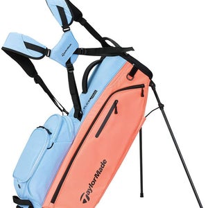 NEW 2025 TaylorMade Flextech Crossover Coral/Lite Blue 14 Way Stand/Carry Golf