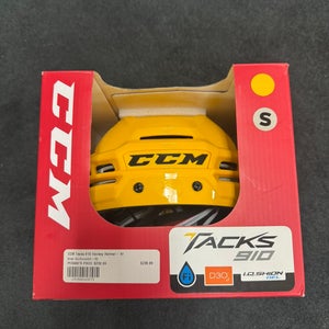 Yellow Small CCM Tacks 910 Helmet (New)