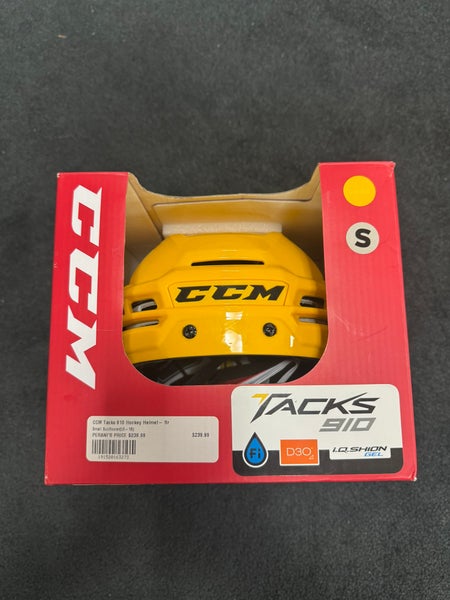 Yellow Small CCM Tacks 910 Helmet (New)