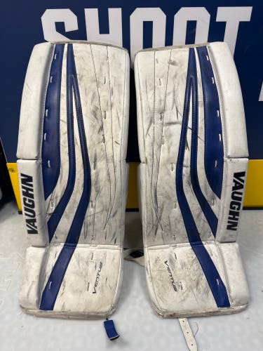 Blue 26" Junior Vaughn Ventus SLR Jr Goalie Leg Pads (Used)