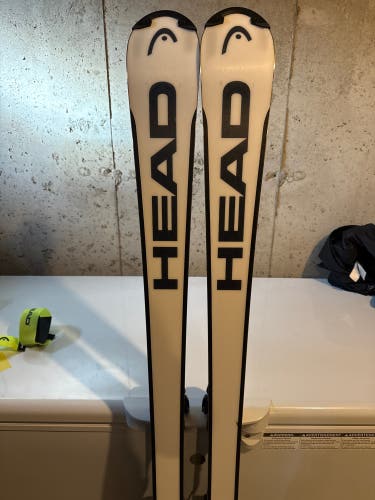 Men's HEAD WC Rebels Team Race 165 cm Racing Skis With Bindings Max Din 16 (Used)