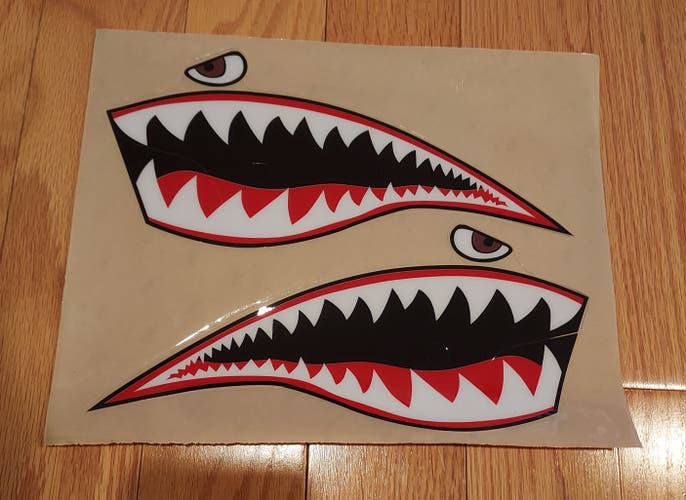 Sharkmouth/Flying Tigers Helmet Decals (for Warrior Burn helmets)