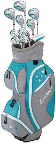 Tour Edge Lady Edge Complete Full Set (Turquoise/White, LEFT) 2020 NEW