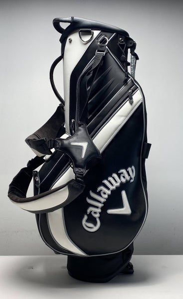 Callaway Staff Stand Bag Black/White 4-Way Divide Dual Strap Golf Bag