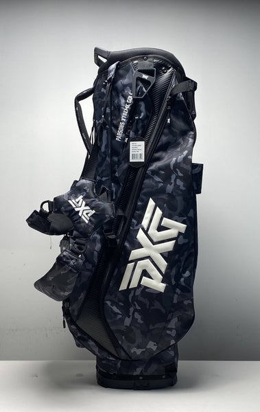 PXG Fairway Camo Carry Stand Bag Black Camo 4-Way Divide Dual Strap Golf Bag NEW