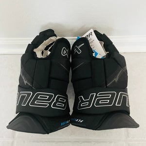 Bauer Flylite Gloves 2025 (New) Senior 13” Black/Silver