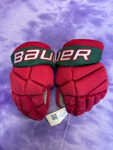 Red Junior Bauer Vapor Elite Gloves 10" (Used)