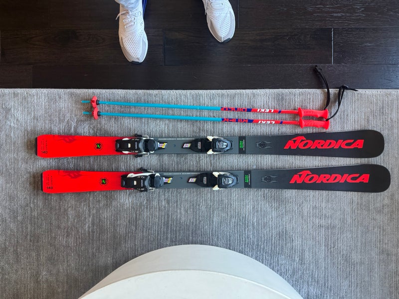 Nordica Dobermann SL 140 cm All Mountain Skis With Bindings