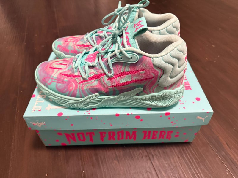 Size 10.5 -PUMA MB.01 Inverse Teal / Turquoise and  pink  Color Basketball shoes