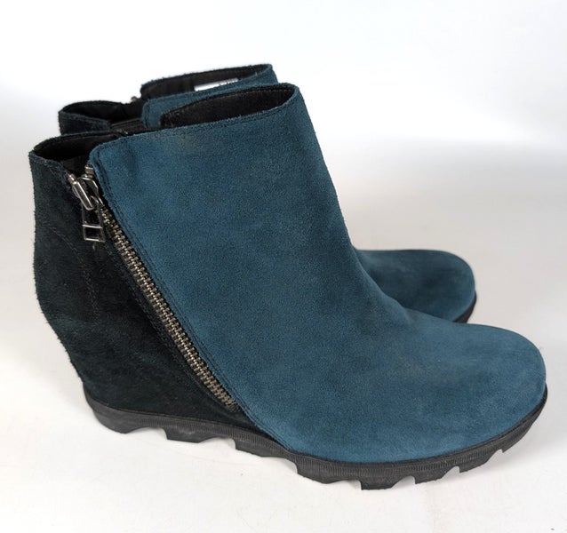 Sorel Women's Joan of Arctic Wedge II Zip Boot Teal Black Size 11