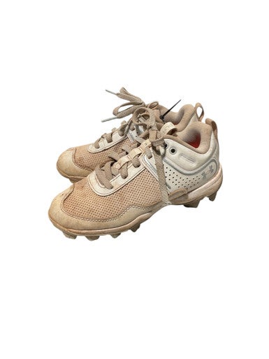 Used Under Armour GLYDE CLEATS BB/SB Cleats White Youth 13.0 11834-S000043405