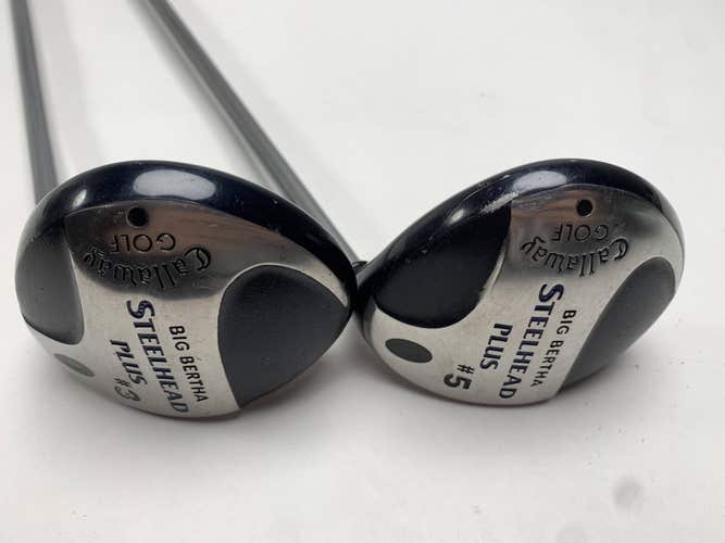 Callaway Steelhead Plus 3 & 5 Fairway Wood Set 15* 18* Steelhead Plus Mens RH