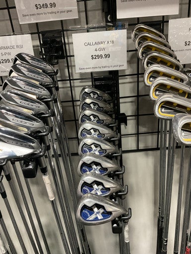 Used Callaway X18 IRON SET Mens Iron Set RH 4I-GW/AW 11834-S000043443