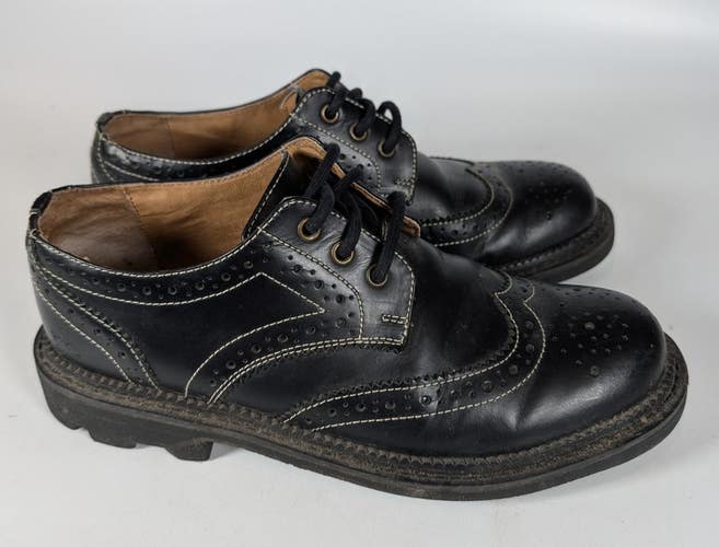 JOHN FLUEVOG Vintage Seventh Heaven Angels Black Wingtip Oxfords Shoes Men's 9