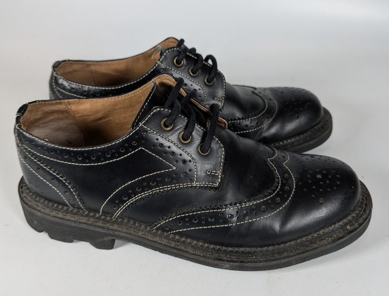 JOHN FLUEVOG Vintage Seventh Heaven Angels Black Wingtip Oxfords Shoes Men's 9