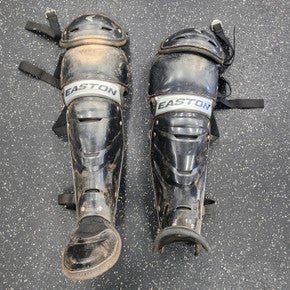 Used Easton GAMETIME Catchers Leg Guards Black Intermed 11849-S000034168