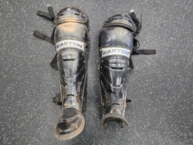 Used Easton GAMETIME Catchers Leg Guards Black Intermed 11849-S000034168