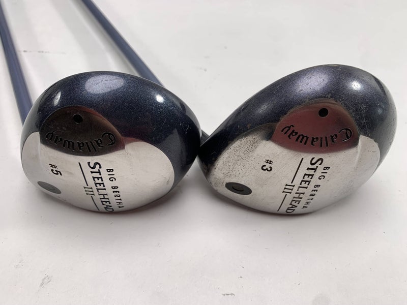 Callaway Steelhead III 3 & 5 Fairway Wood Set 15* 18* System III Ladies RH