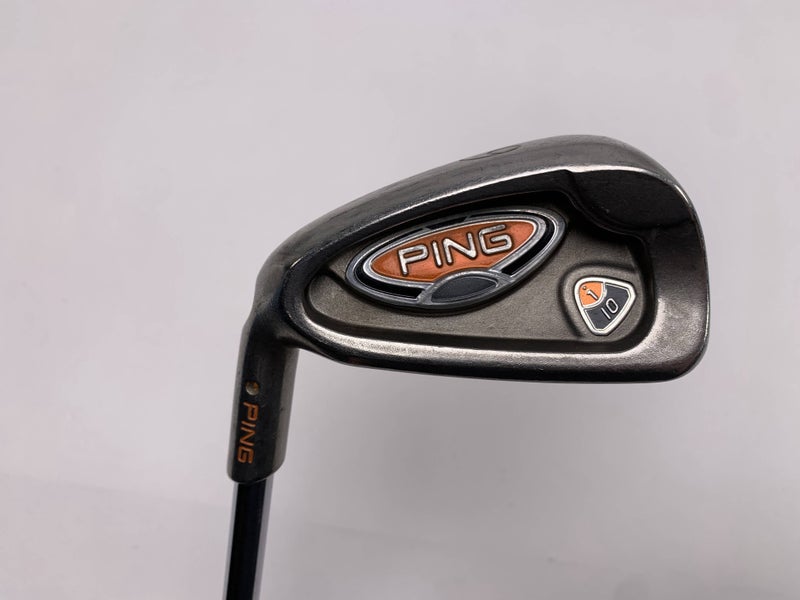 Ping G10 Single 6 Iron Orange Dot 2* Flat KBS Tour Regular Steel Mens LH