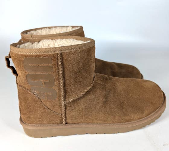 UGG Classic Mini Rubber Logo Chestnut Brown Boots Women's Size: 11