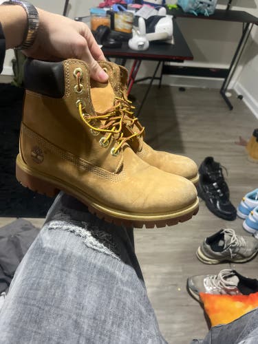 Brown Unisex Size M 7.5 (W 8.5) Youth Timberland Boots (New)