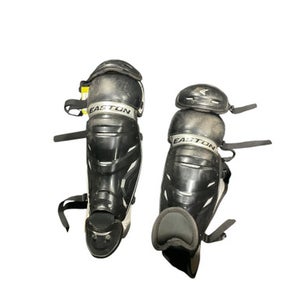 Used Easton ELITE X SHIN GUARDS Catchers Chest Protector Black Adult 11834-S000043361