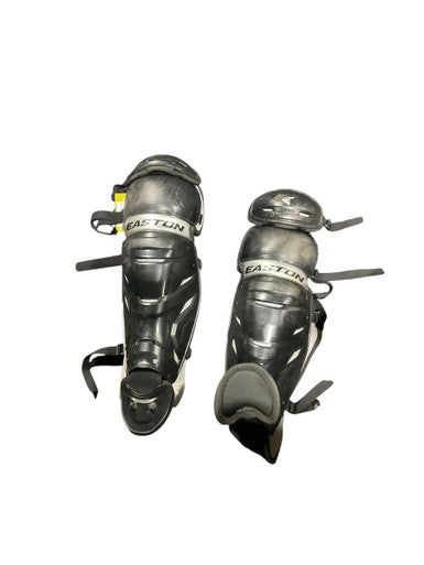 Used Easton ELITE X SHIN GUARDS Catchers Chest Protector Black Adult 11834-S000043361