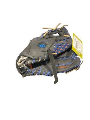 Used Wilson TBALL METS GLOVE BB/SB Glove T-ball Black 10" 11834-S000043387