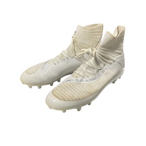 Used Under Armour Adult FB Cleats White Senior 10 11834-S000043398