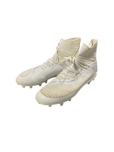 Used Under Armour Adult FB Cleats White Senior 10 11834-S000043398