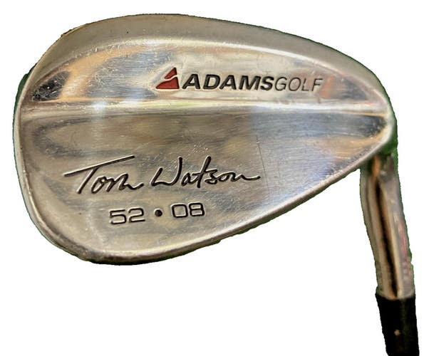 Adams Golf Tom Watson Chrome Gap Wedge 52*08 RH Stiff Steel 35" Stock Grip Nice