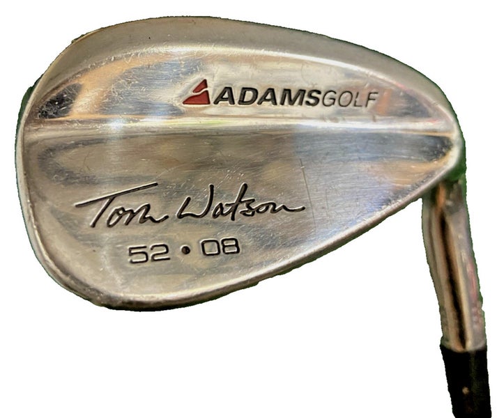 Adams Golf Tom Watson Chrome Gap Wedge 52*08 RH Stiff Steel 35" Stock Grip Nice