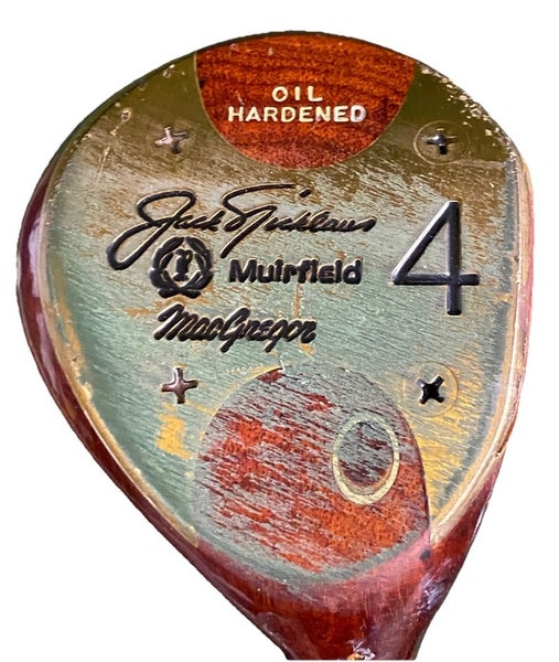 MacGregor Nicklaus Muirfield Oil Hardened Persimmon 4 Wood RH Stiff Steel 42" HC