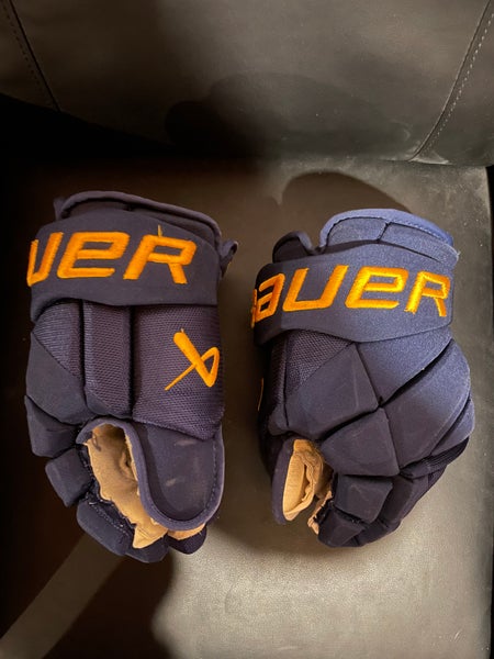 Bauer Vapor Hyperlite St Louis Blues Pro Stock Hockey Gloves Size 14