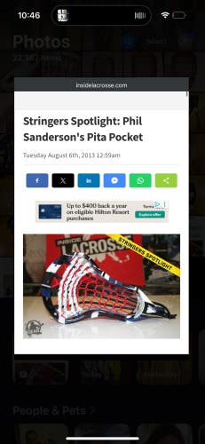Phil Sanderson strung Reebok 6K feat. On inside lacrosse