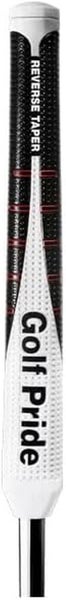 Golf Pride Reverse Taper Flat Putter Grip (White/Black, Medium) 2024 NEW