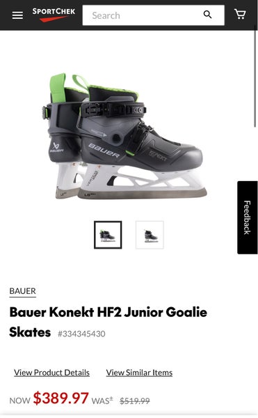 2024 Bauer Konekt Hockey Goalie Skates Size 1 (New)