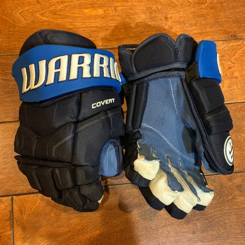 13" Winnipeg Jets Warrior Covert QRE Pro Stock Gloves with Custom Blue Palms *Read Full Description*