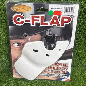 Markwort C-Flap Batters Helmet Facial Face Protector RHB-S Right Hand WHITE