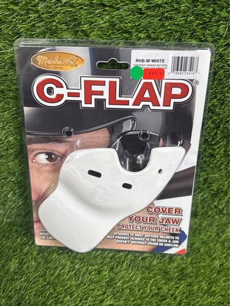 Markwort C-Flap Batters Helmet Facial Face Protector RHB-S Right Hand WHITE