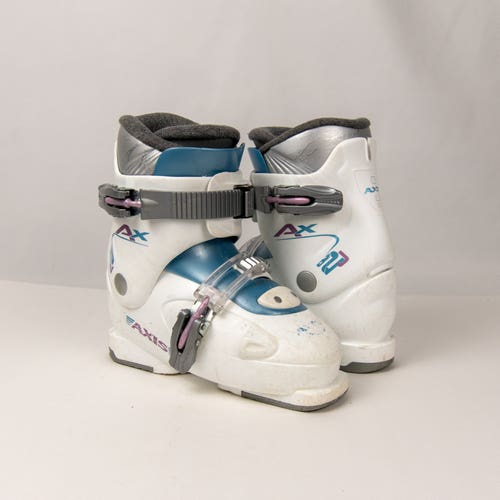 Axis AX 2J Mondo 21/21.5 Kid's 3/3.5 US Ski Boots All Mountain White (Used)