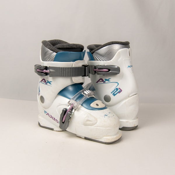 Axis AX 2J Mondo 21/21.5 Kid's 3/3.5 US Ski Boots All Mountain White (Used)