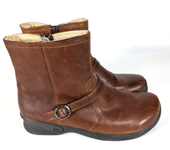 KEEN Bern Baby Bern Brown Leather Ankle Mid Boot Women's Size 11 Buckle 1011142