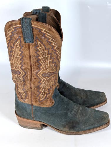 Ariat Men's Futurity Showman 13" Western Boots Navy Roughout Brown Size: 12 EE