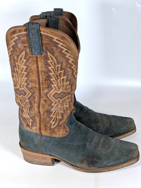 Ariat Men's Futurity Showman 13" Western Boots Navy Roughout Brown Size: 12 EE