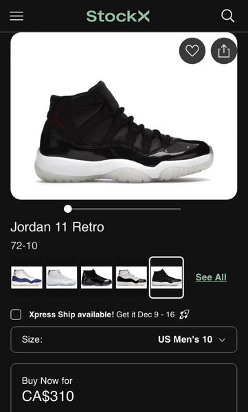 Air Jordan 11 Retro 72-10