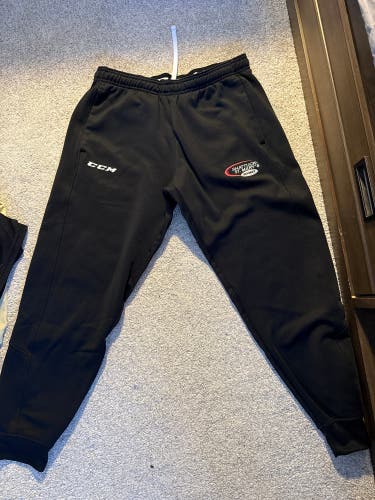 Black Large Boys CCM Pants (Used)
