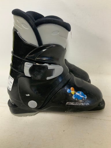 Used Rossignol R18 Boys DH Ski Boot Black 205 MP - J01 11823-S000036214